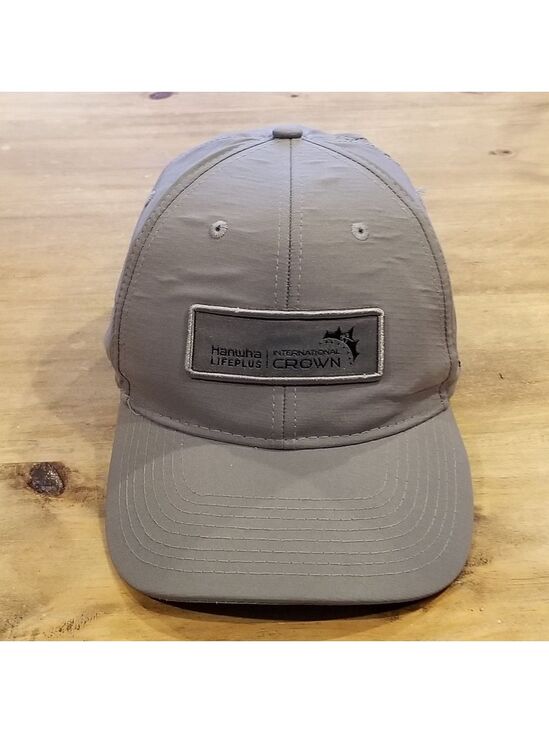D. Hudson Hanwha Lifeplus International Crown Hat Gray Strap Back Golf